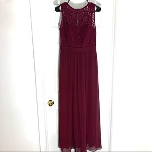 Burgundy Bridesmaids Dress - Levkoff